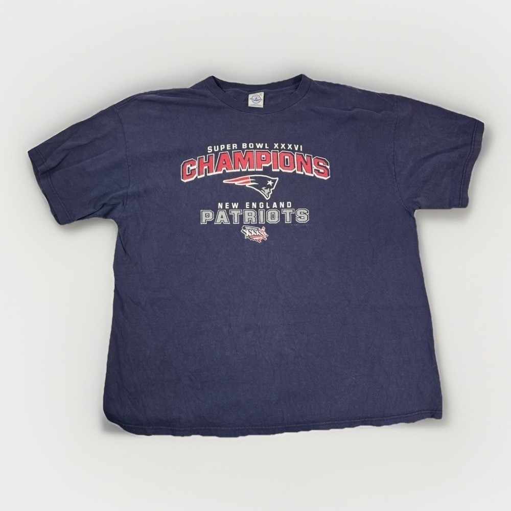 NEW ENGLAND PATRIOTS Champions SUPER BOWL XXXVI Shirt Vintage DELTA Pro Weight